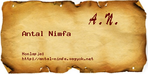 Antal Nimfa névjegykártya